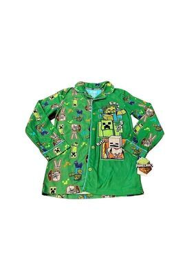 Minecraft Boys' Long Sleeve Pajama top-Piece, Size 10-12